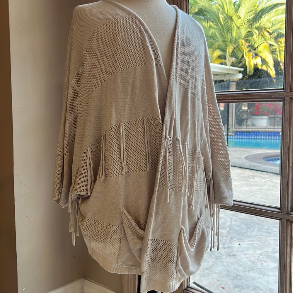 Democracy Fringe Tan Cover Up Size Medium